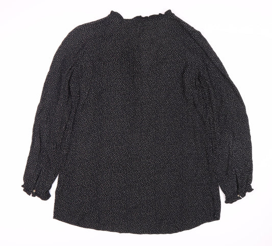 Womens UK Size 12 Fat Face Black Basic Blouse