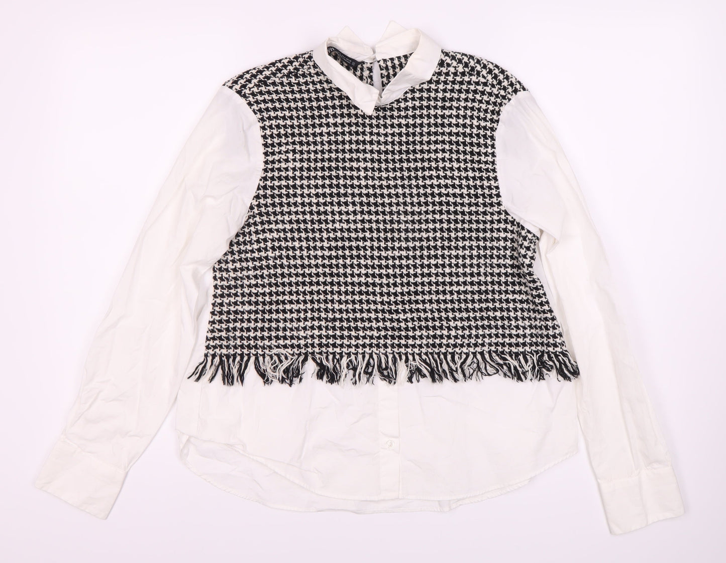 Womens UK Size S Zara Multicoloured Basic Blouse