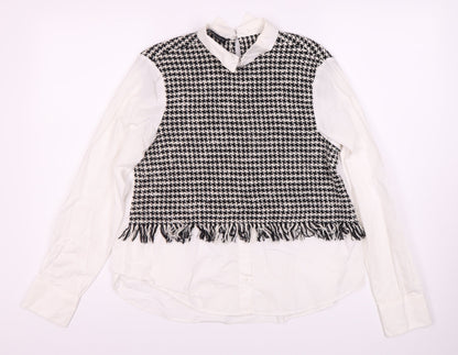 Womens UK Size S Zara Multicoloured Basic Blouse