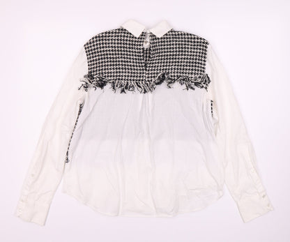 Womens UK Size S Zara Multicoloured Basic Blouse