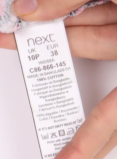 Next Women's Multicoloured Strapless Dress Size 10