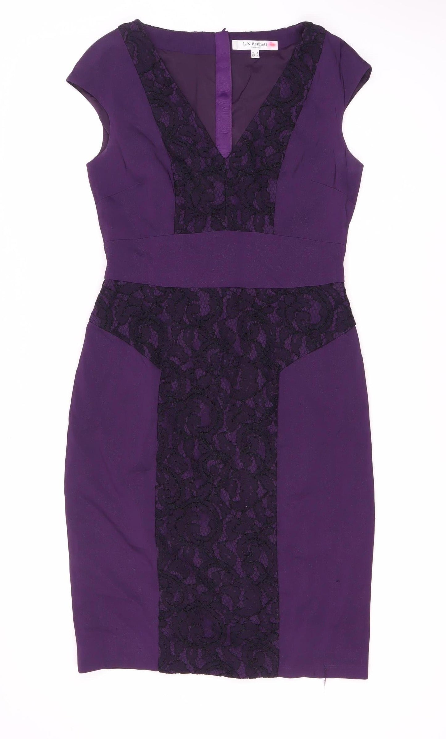 L.K. Bennett Women's Purple Sheath Dress Size 8