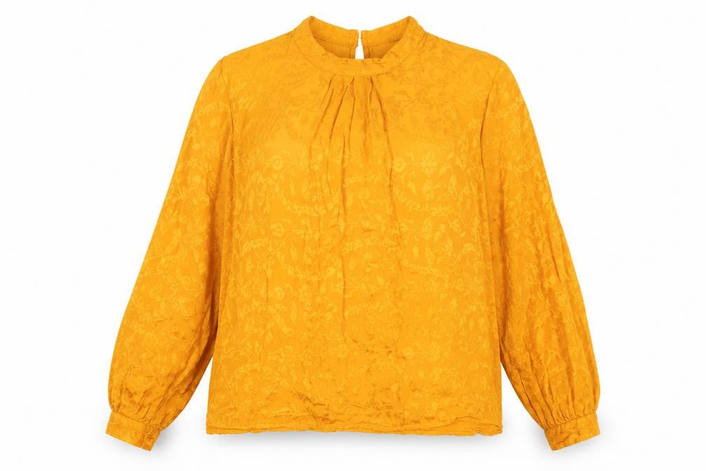 Womens UK Size 14 Topshop Yellow Basic Blouse