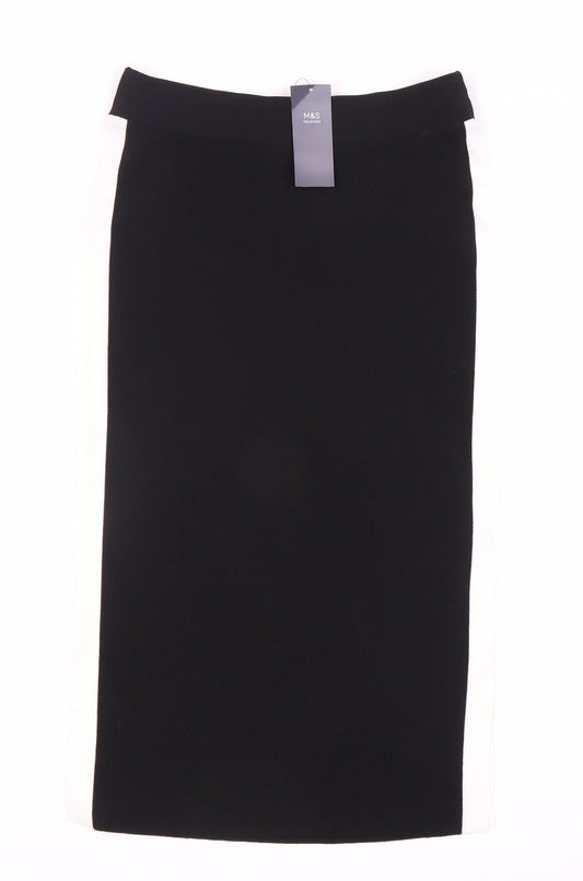 Marks and Spencer Women's Black Pencil Skirt - M
