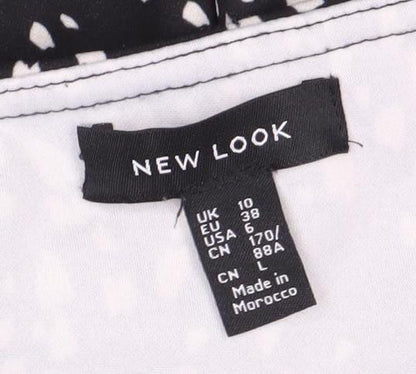 New Look Women's Black Off-Shoulder Playsuit - Size 8