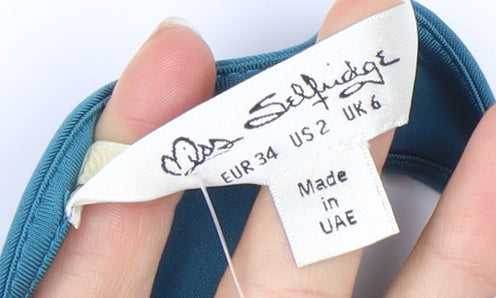 Miss Selfridge Women's Blue Sleeveless Dress Size 6