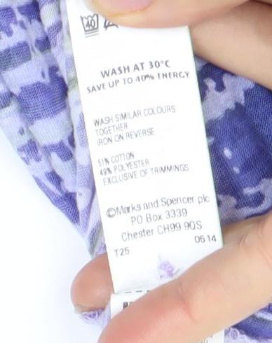 Womens UK Size 10 Marks and Spencer Multicoloured Basic Blouse