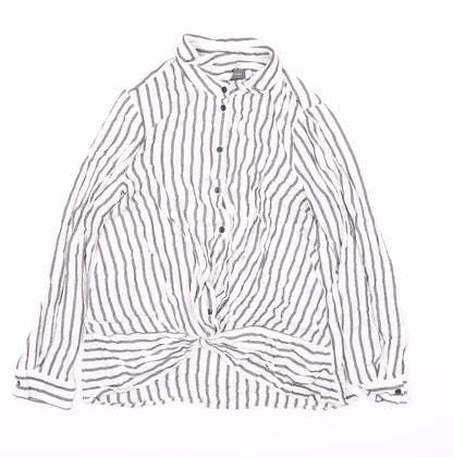 Womens UK Size UK 8 Mint Velvet White Basic Button-Up