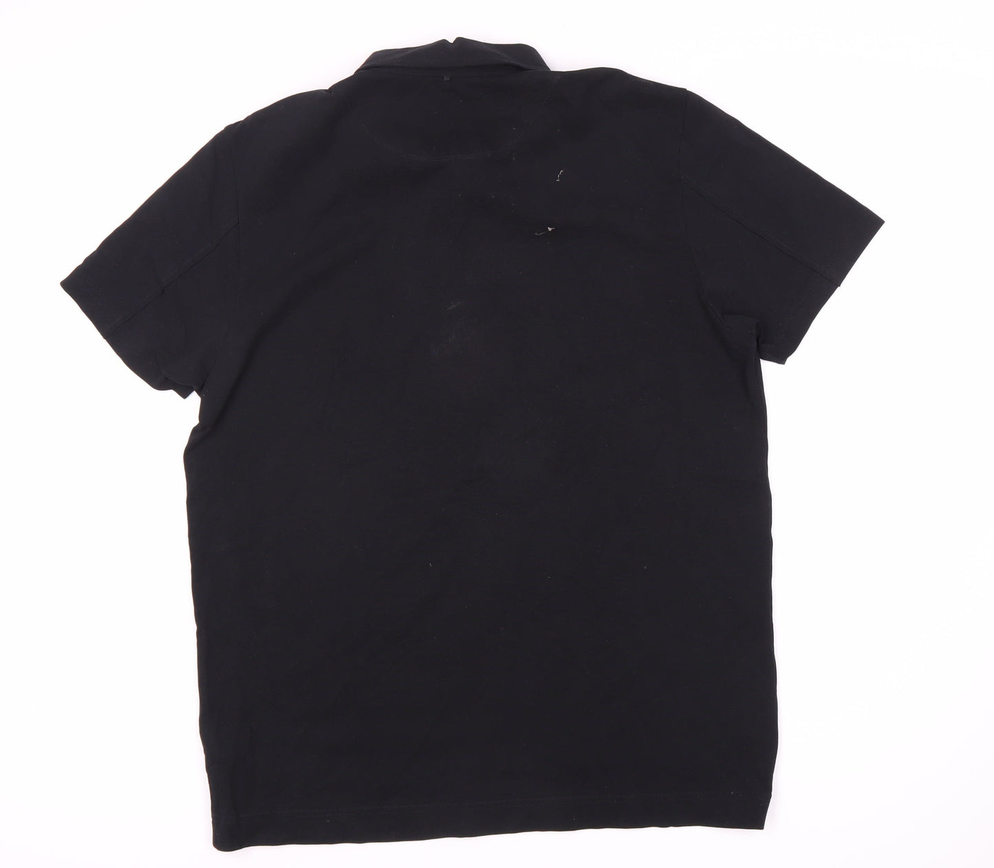 New Breed Mens Black Polo Shirt L Cotton Casual