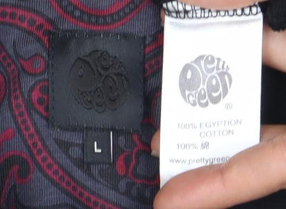 New Breed Mens Black Polo Shirt L Cotton Casual