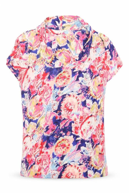 Womens UK Size 2 EAST Multicoloured Basic Blouse