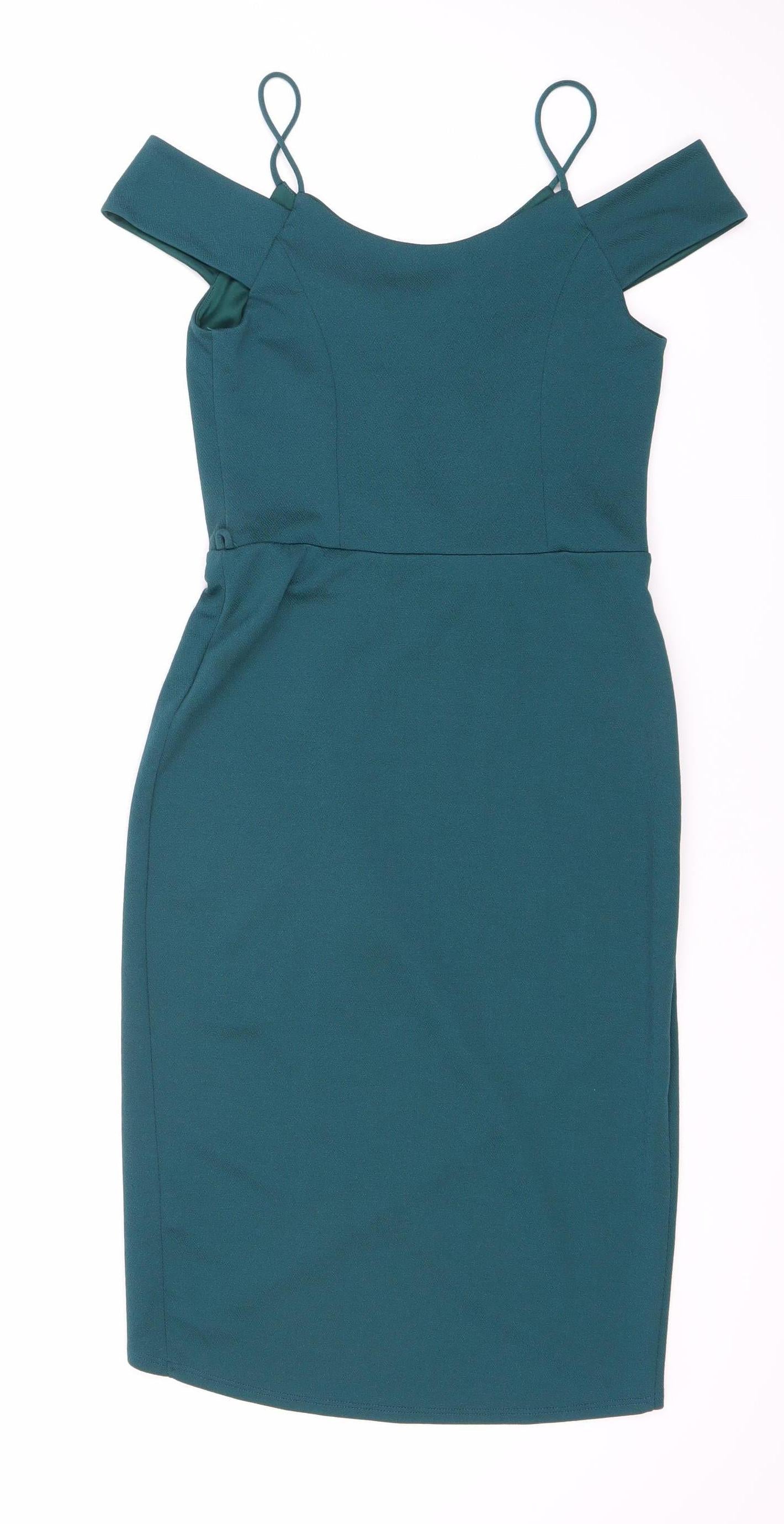 Eva Franco Women's Green Bodycon Midi Dress Size 10
