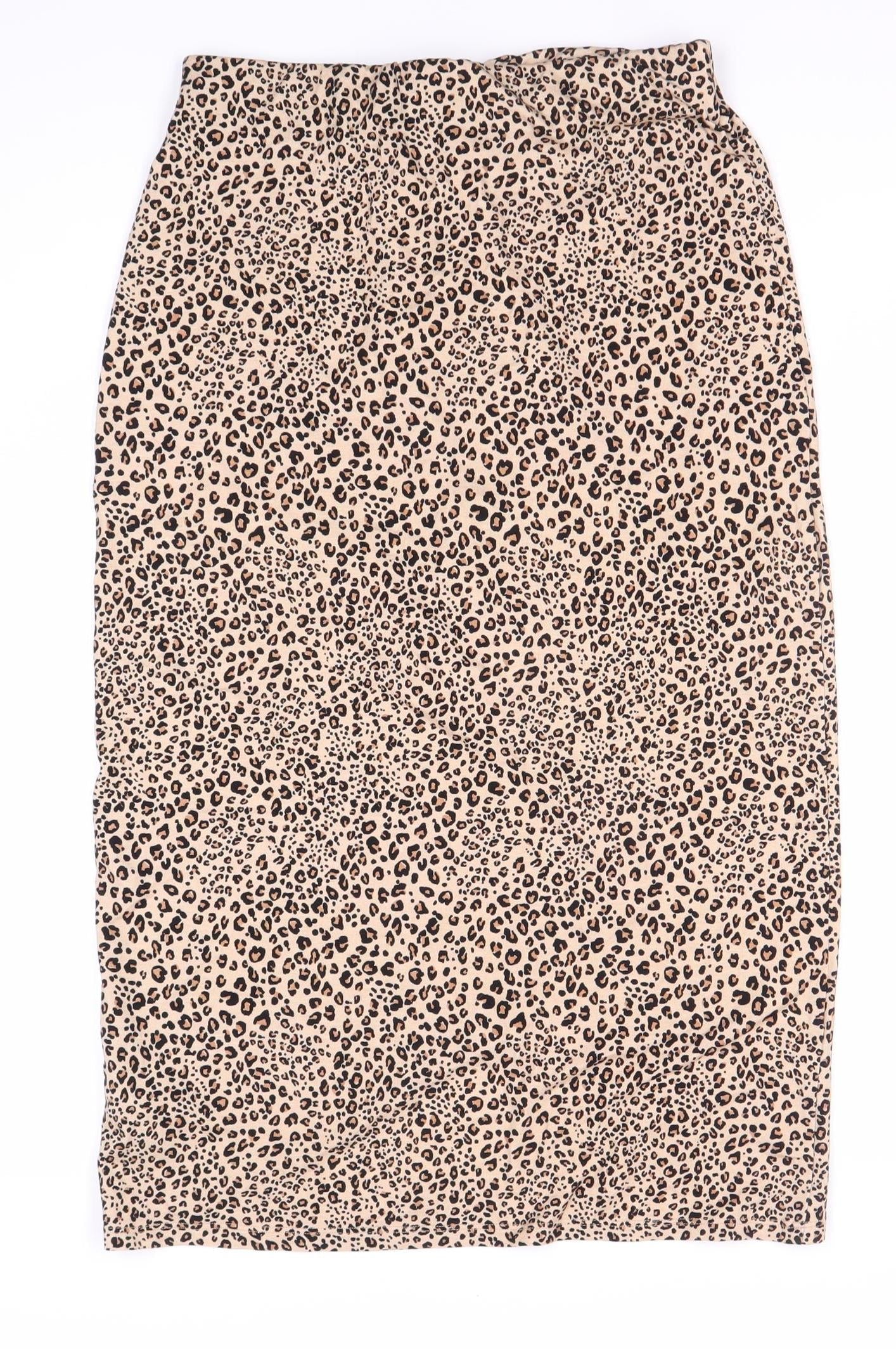 &et Women's Beige Animal Print Pencil Skirt Size 10