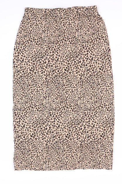 &et Women's Beige Animal Print Pencil Skirt Size 10