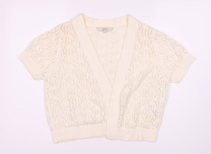 Casual Collection Women's Ivory Knit Cardigan Size 14