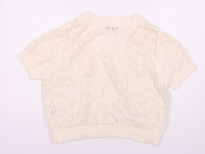 Casual Collection Women's Ivory Knit Cardigan Size 14