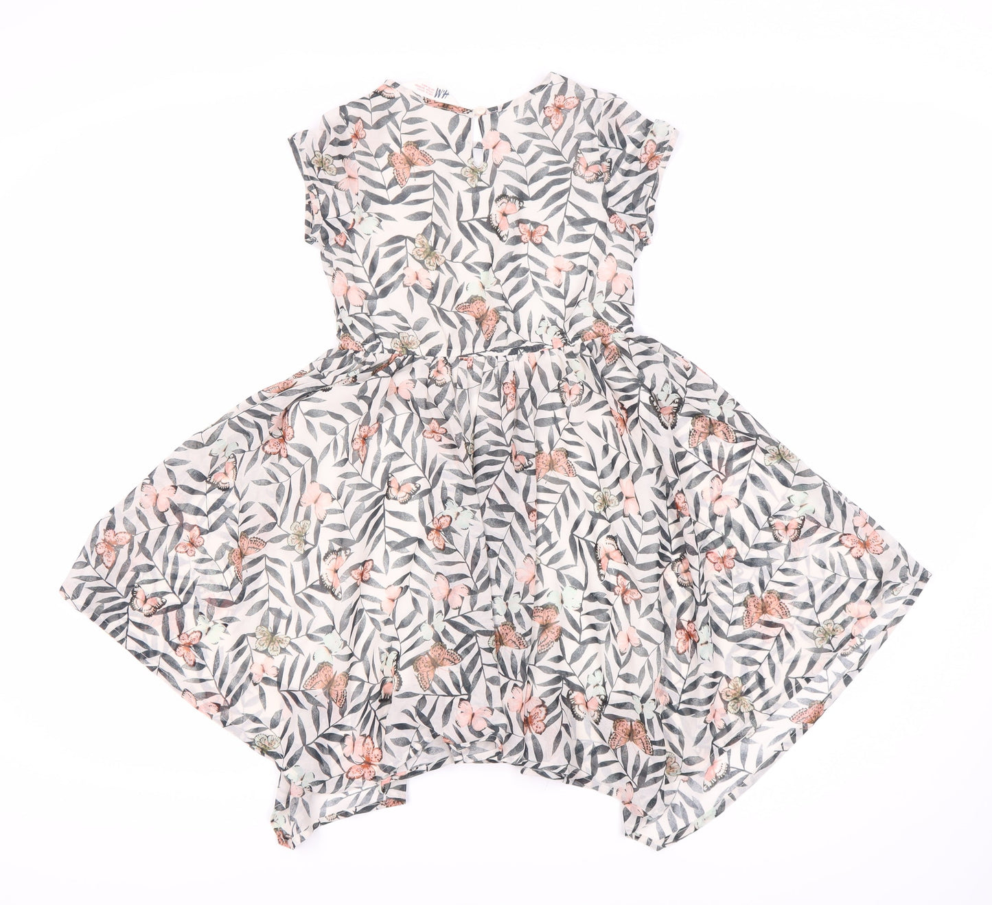 H&M Girls Butterfly Dress Size 12 Floral Print Lined