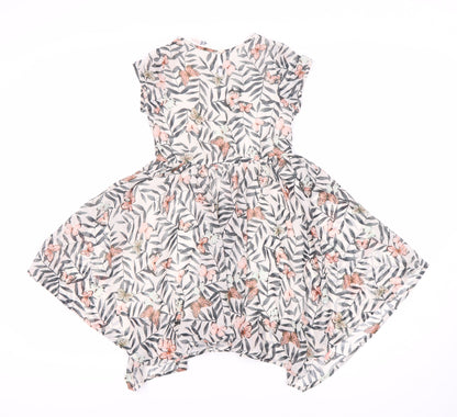 H&M Girls Butterfly Dress Size 12 Floral Print Lined