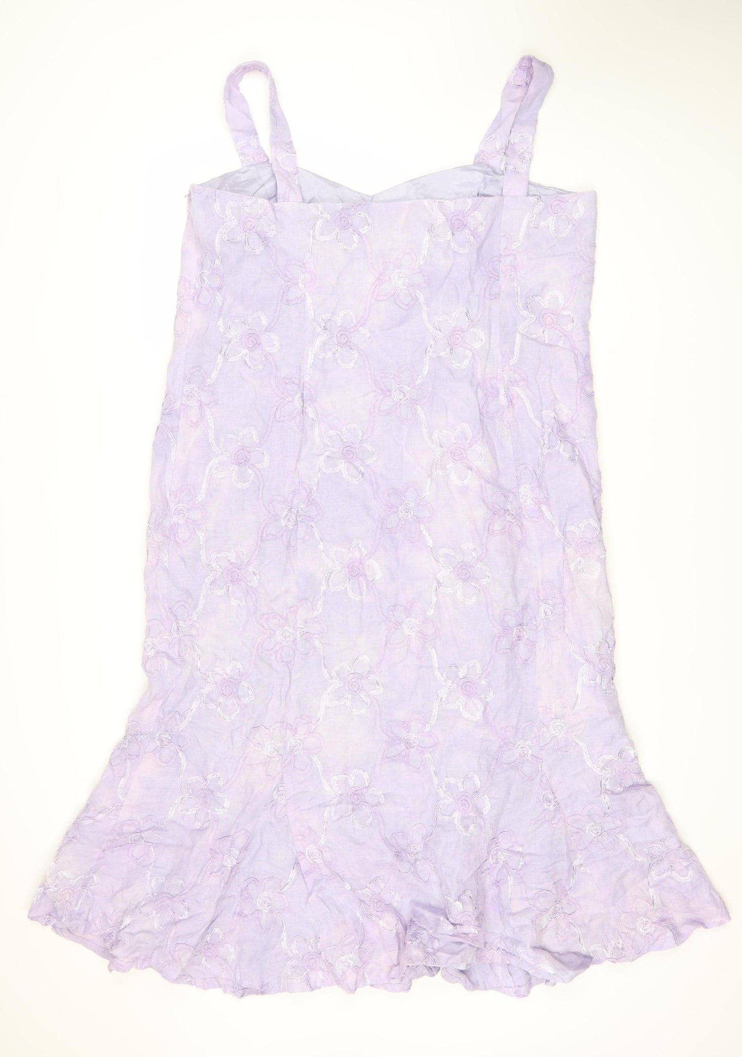 Libra Women's Purple Floral Sleeveless Dress Size 12
