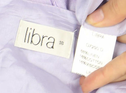 Libra Women's Purple Floral Sleeveless Dress Size 12