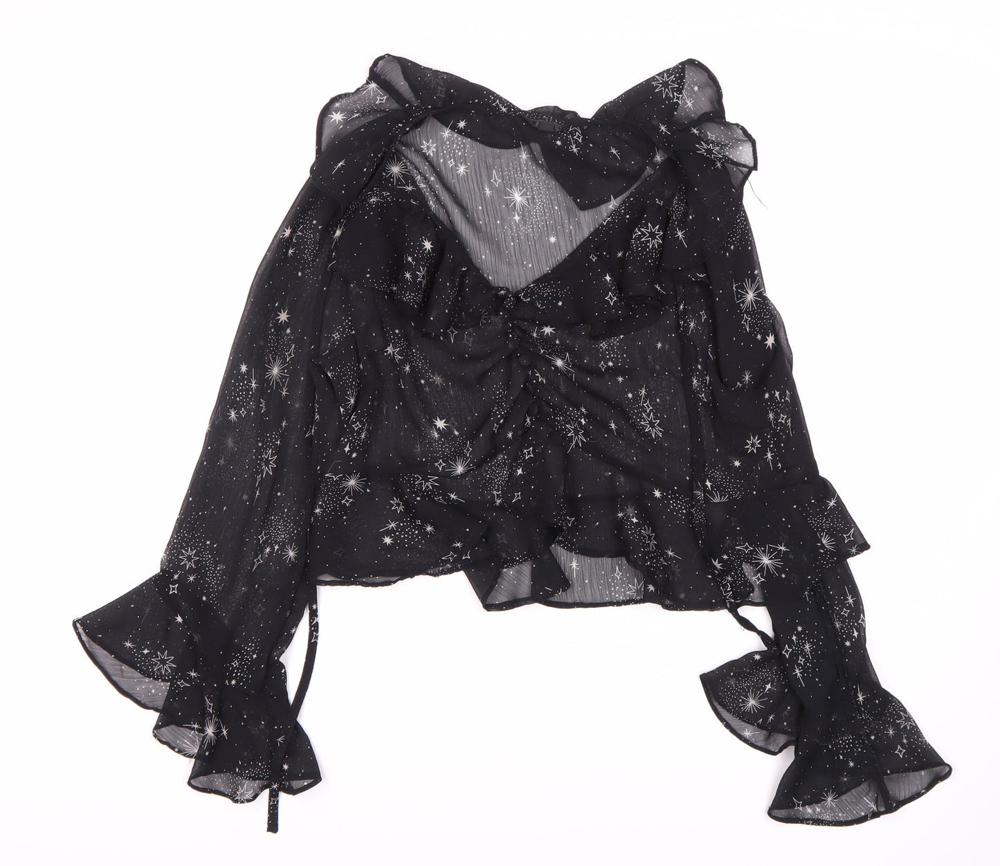 Womens UK Size  Topshop Black Basic Blouse