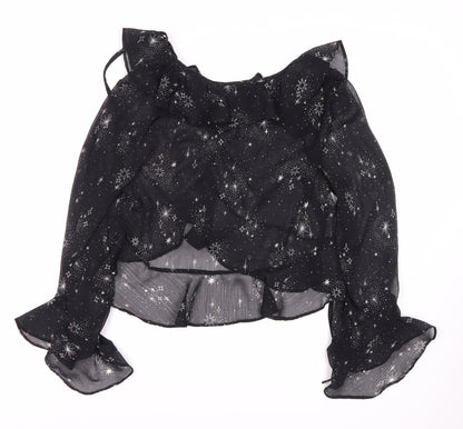 Womens UK Size  Topshop Black Basic Blouse