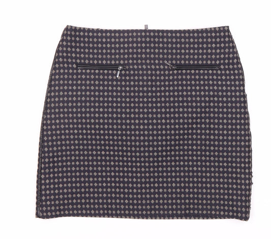 Marks and Spencer Women’s Black Geometric Pencil Skirt, Size 10