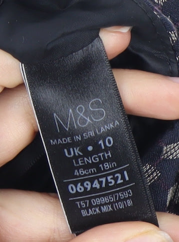 Marks and Spencer Women’s Black Geometric Pencil Skirt, Size 10