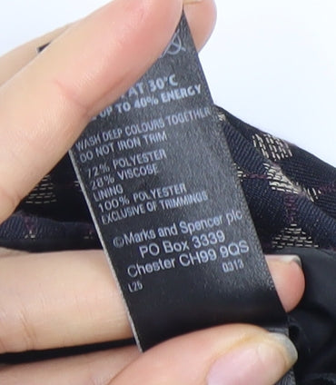 Marks and Spencer Women’s Black Geometric Pencil Skirt, Size 10