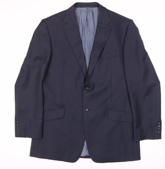 Marks and Spencer Men's Blue Wool Jacket Size L