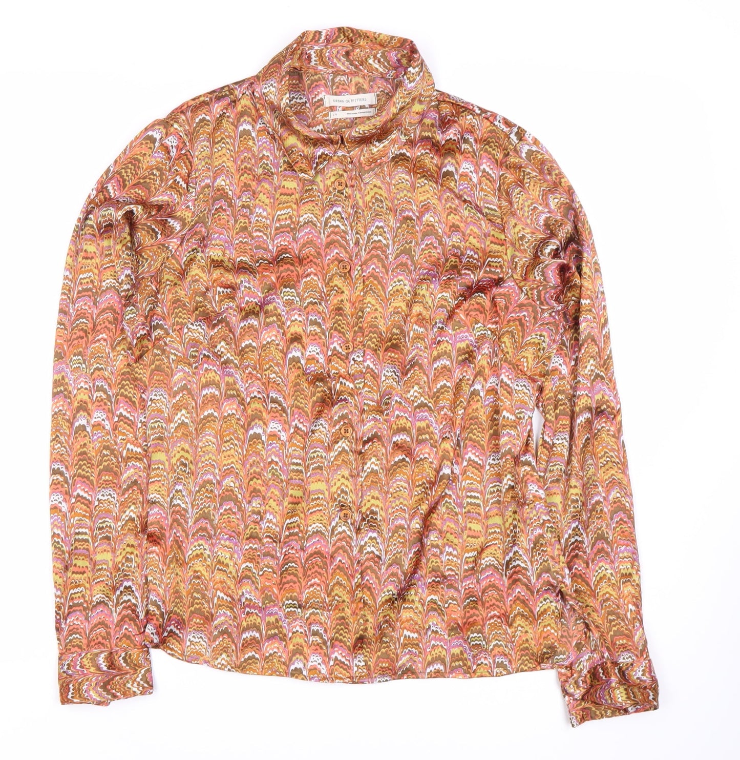 Womens UK Size L Urban Outfitters Multicoloured Basic Button-Up