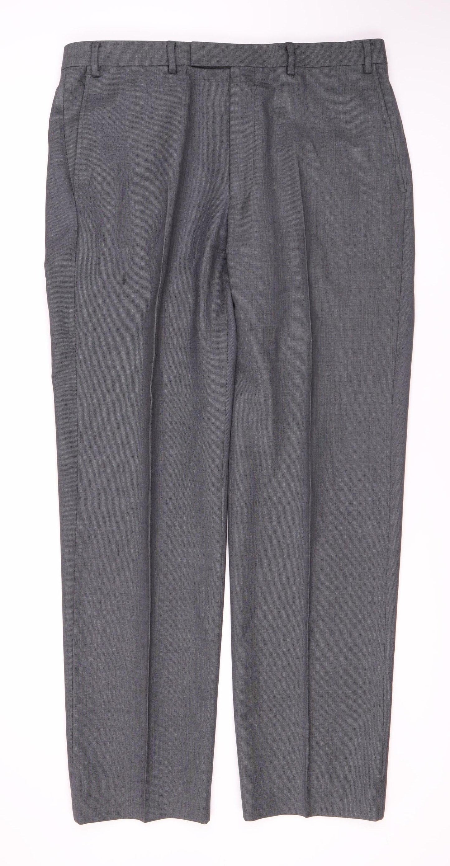 Marks and Spencer Men's Grey Dress Pants, Size 36