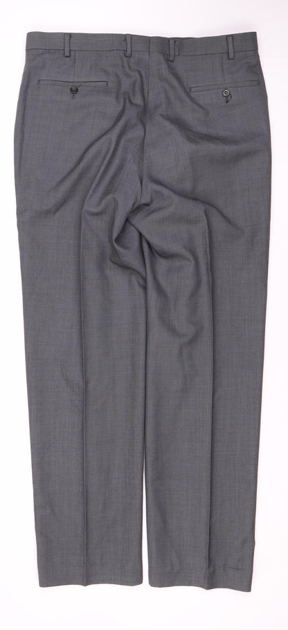 Marks and Spencer Men's Grey Dress Pants, Size 36