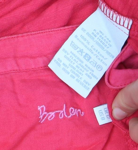 Peach Women's Pink Blouse Tunic Size 8 Embroidered