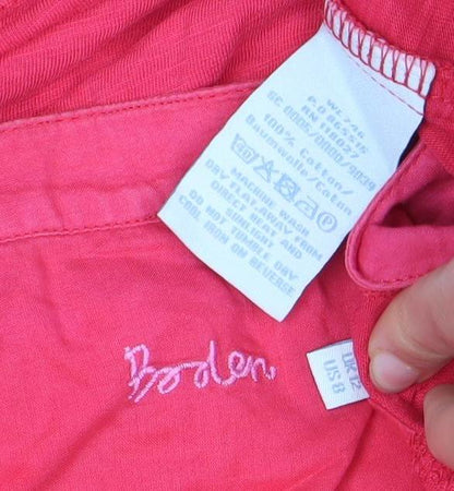 Peach Women's Pink Blouse Tunic Size 8 Embroidered