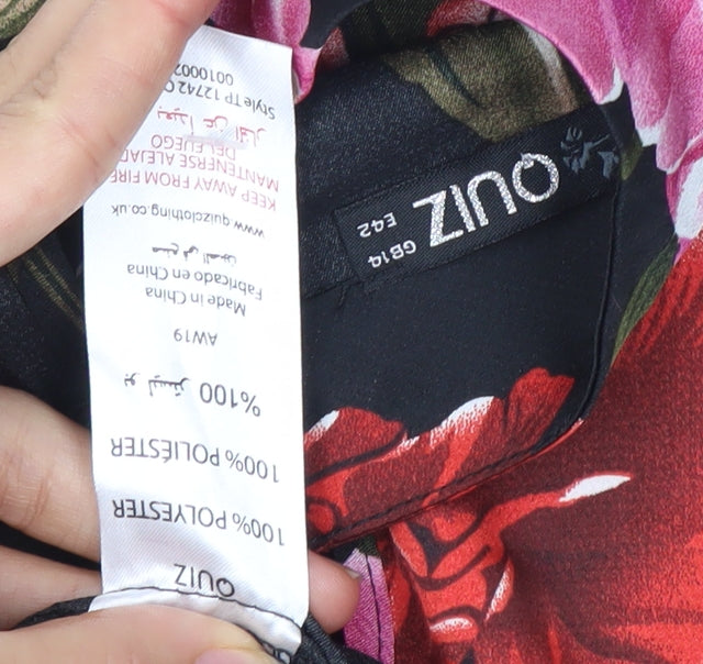 Quiz Women's Multicoloured Floral Blouse, Size 14