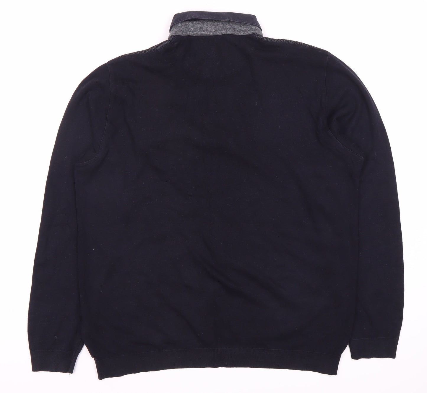 Ted Baker Men's Black Geometric Long Sleeve Polo S