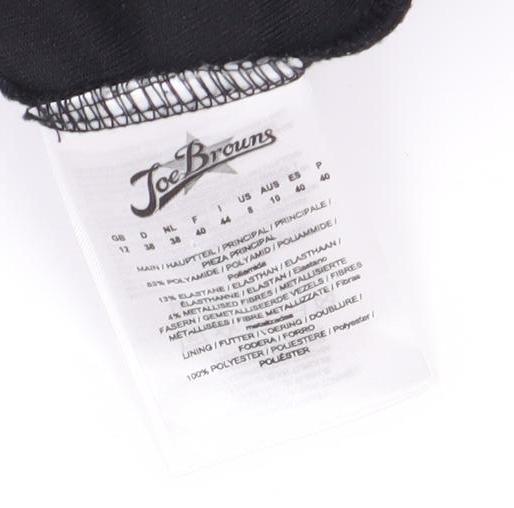 Tee-Jays Women's Black Polka Dot Blouse, Size Leads