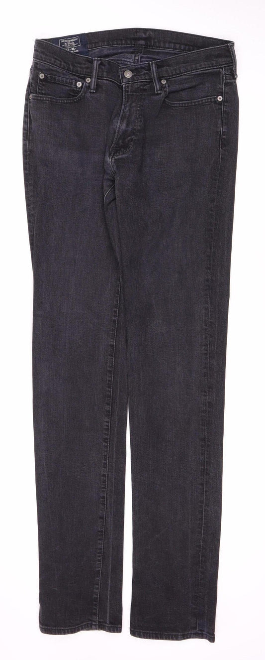 Abercrombie & Fitch Men's Slim Black Jeans 32W 36L
