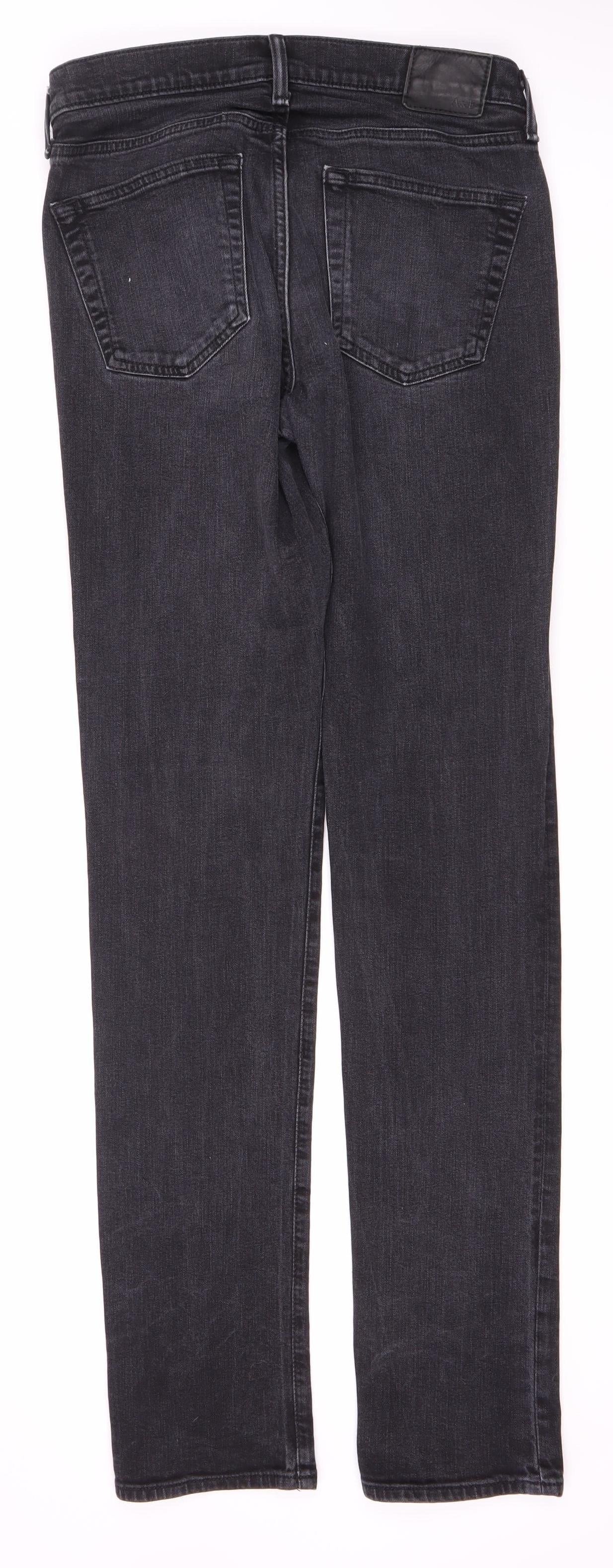 Abercrombie & Fitch Men's Slim Black Jeans 32W 36L