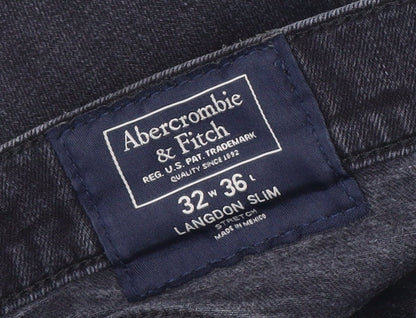 Abercrombie & Fitch Men's Slim Black Jeans 32W 36L