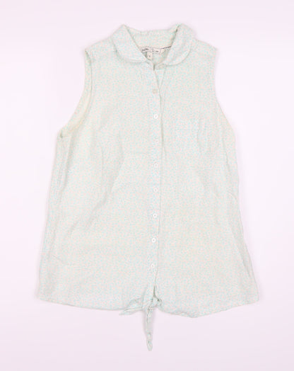 Womens UK Size 8 Fat Face Ivory Basic Button-Up