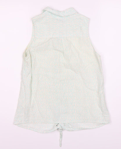 Womens UK Size 8 Fat Face Ivory Basic Button-Up