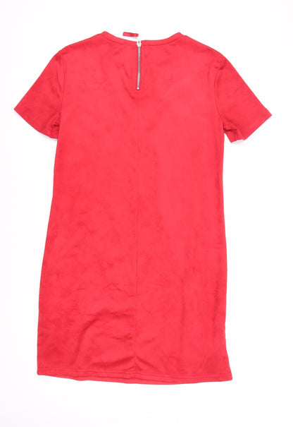 Zara Trafaluc Women Red Shift Dress Size 2