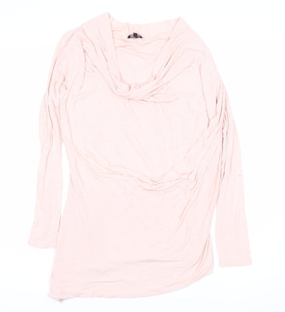 Please Eight Women's Pink XS Basic Long Sleeve Top