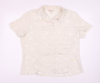 Womens UK Size 20 Bonmarche White Basic Button-Up