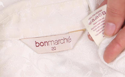 Womens UK Size 20 Bonmarche White Basic Button-Up