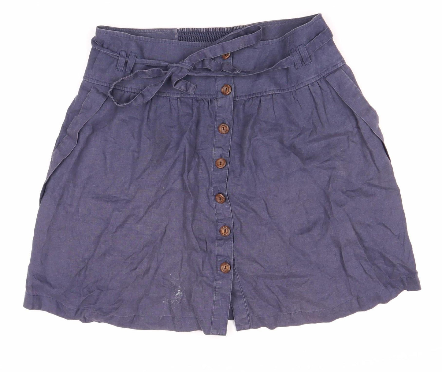 Marks and Spencer Women's Blue Linen Skirt Size 12