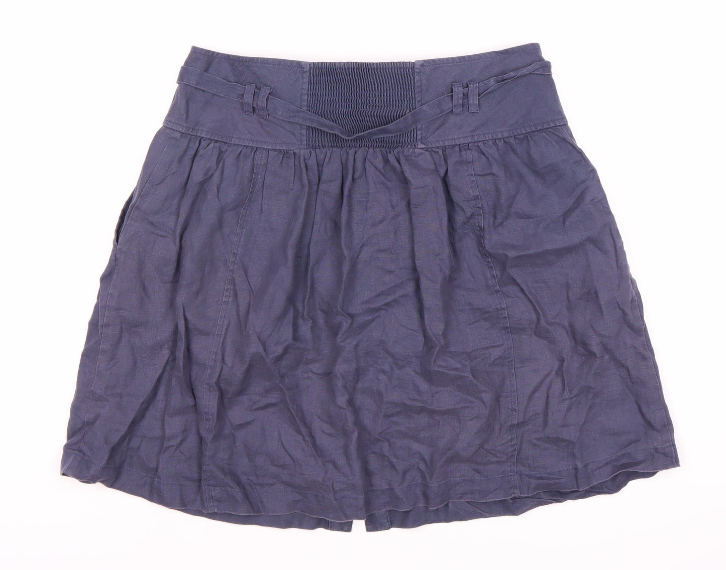 Marks and Spencer Women's Blue Linen Skirt Size 12