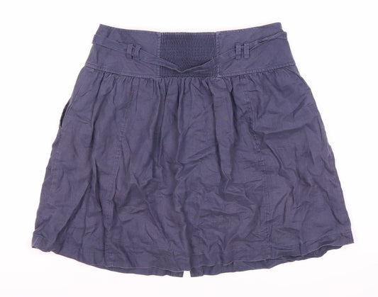 Marks and Spencer Women's Blue Linen Skirt Size 12